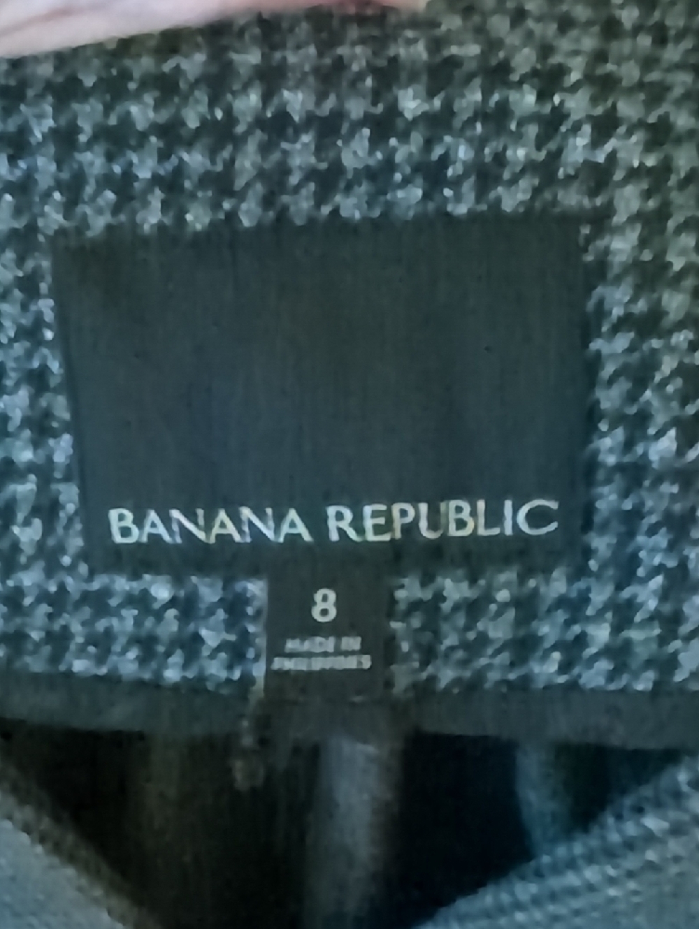 NWT Banana Republic Black & Gray Houndstooth Blazer - Picture 2 of 5